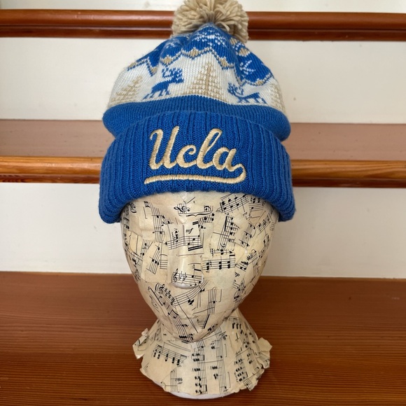 adidas UCLA Blue and Cream Knit Beanie - Picture 1 of 4
